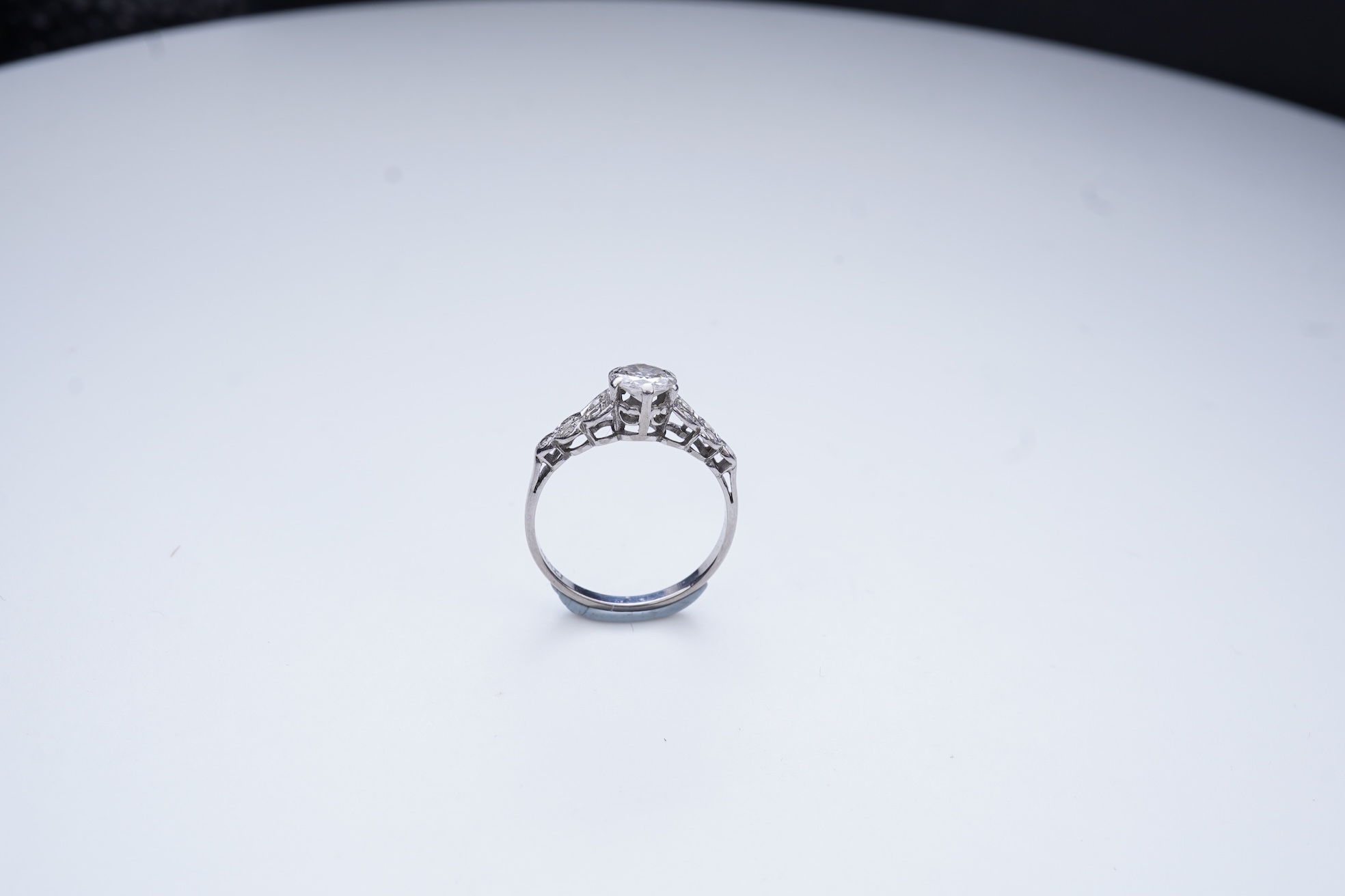 A diamond ring, mid 20th century